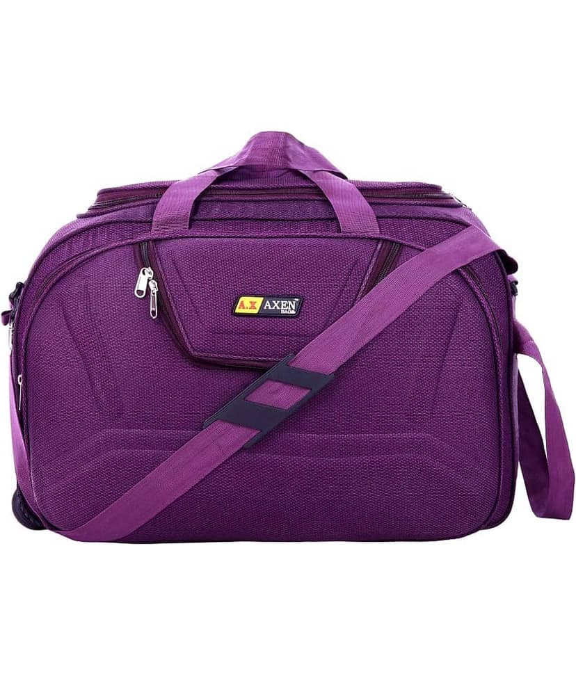 AXEN BAGS - Blue Polyester Duffle Trolley
