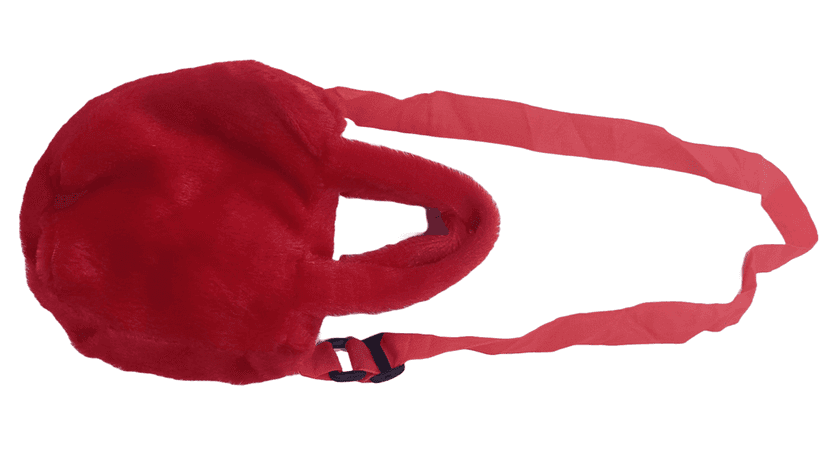 Red Teddy Bear Plush Crossbody Bag for Girls view 2