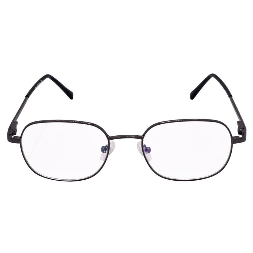 Hrinkar Trending Eyeglasses: Grey Rectangle Optical Spectacle Frame For Men & Women |HFRM-GRY-19018 view 2