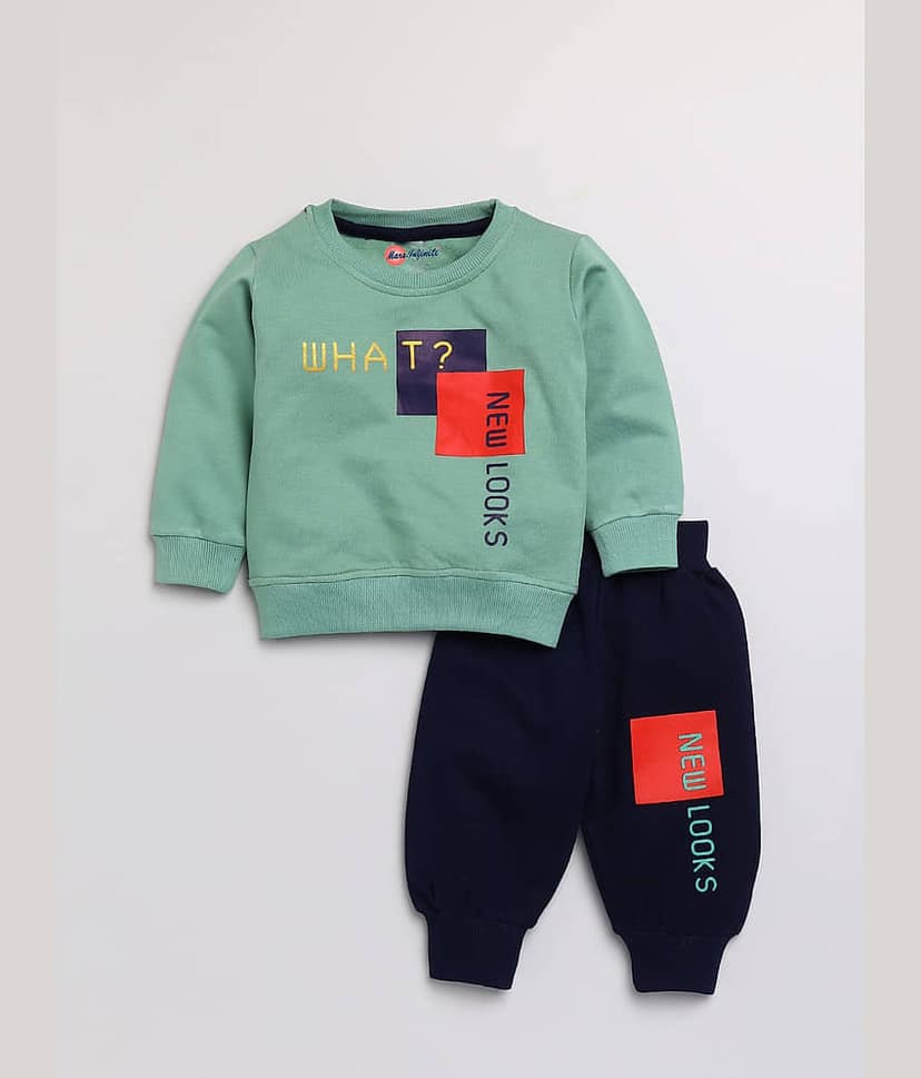 Mars Infiniti Pack of 1 Unisex for Baby Cotton Sweatshirts & Trouser ( Yellow )