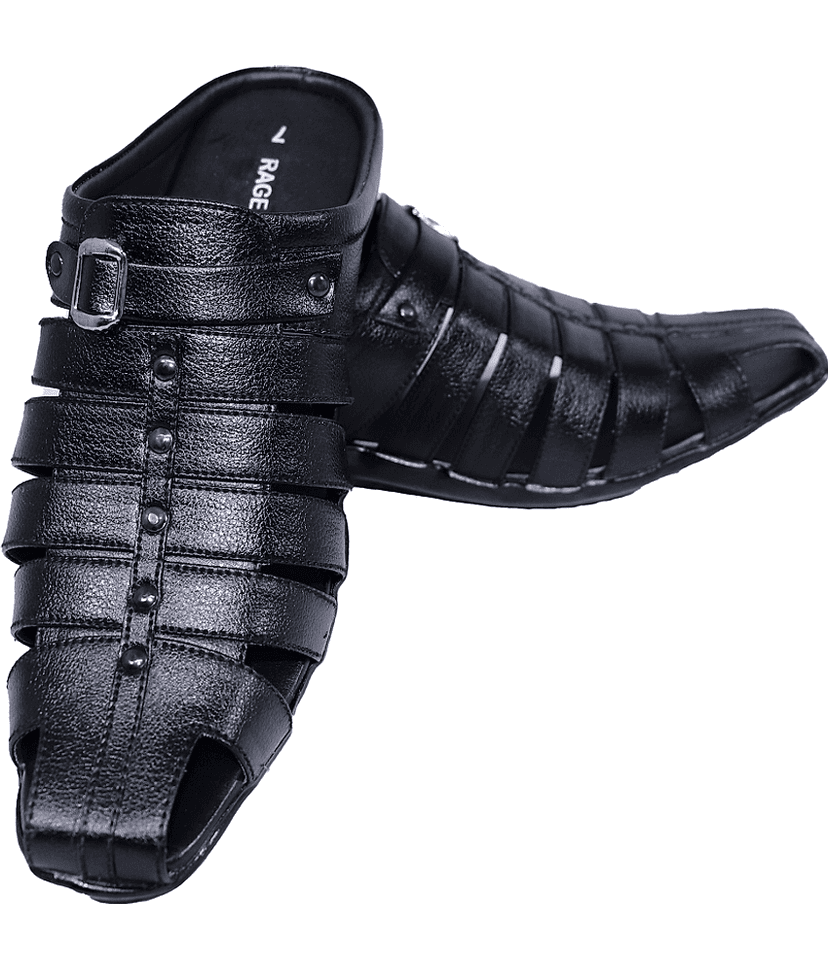 RAGE GAZE - Black Men's Sandals view 2