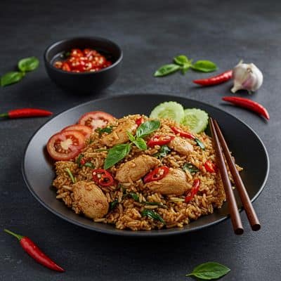 Chilli Basil Chicken Fried Rice