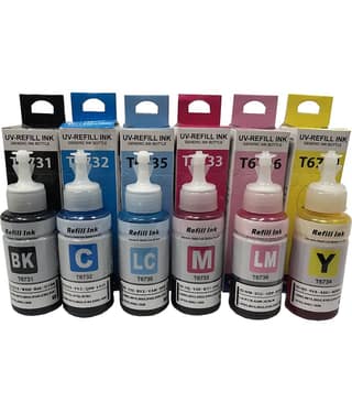 UV INFOTECH Ep T673 / 673 Multicolor Ink 300ml Pack of 6 Compatible for L800, L1801, L805, L810, L850, L1800 Printers (6x50ml)