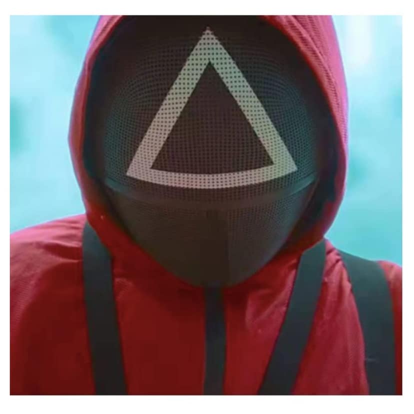 SQUID Game Enforcers Mask Triangle Shape view 4