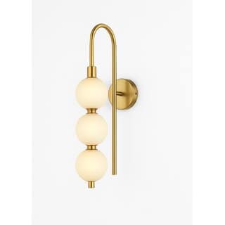 Chanya Haus Golden Aluminium LED Wall Light with Triple Globe Setup Choose from Warm White, Cool White Cool Day Lig