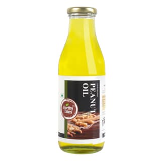 Earthy Tales Organics Organic Groundnut Oil - Wood-Pressed Nutty Goodness, 500 ml