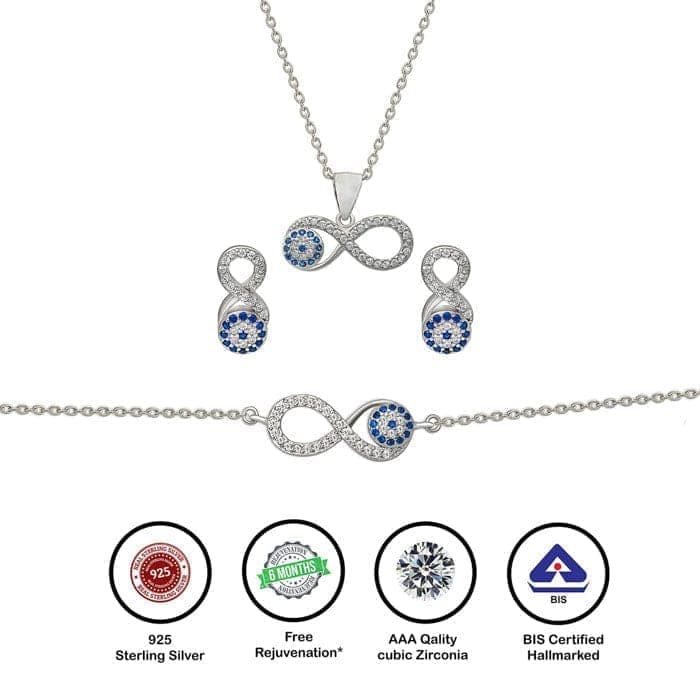 Silver Infinity Eye Set view 6