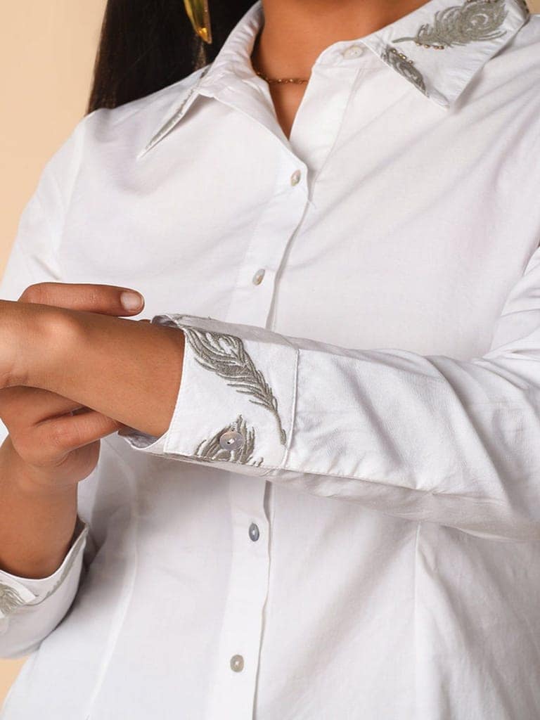 Classic White Solid Shirt view 4