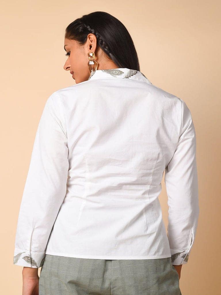 Classic White Solid Shirt view 5