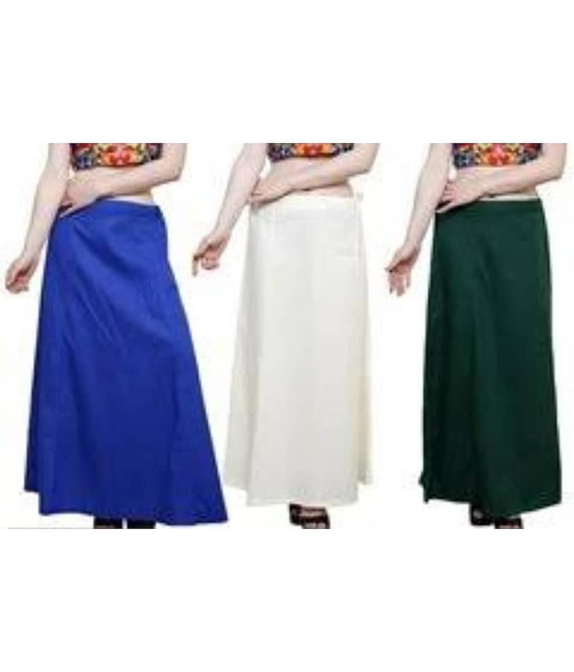 Perfect cloth store Multicoloured Cotton Petticoat - Pack of 3