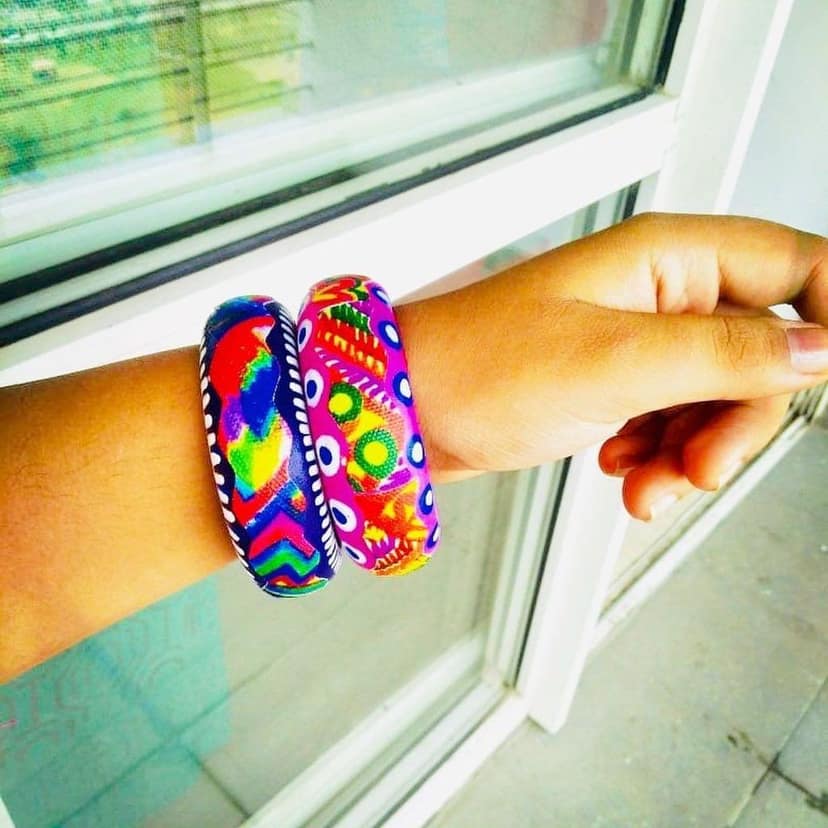Banjara Bangle Set - Purple and Pink