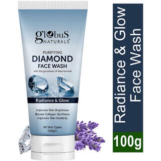 Globus Naturals Revival Diamond Face Wash Enriched with Niacinamide For Boosting Shine Fighting Signs Of Aging Natural Ayurvedic Formula Chemical Free Suitable For All Skin Types 100 ml
