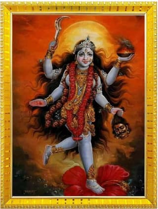 NOKKES Kali Devi Maa Mata Photo Frames Religious Photo frame 5X7 Inch Photo Frame_WE12