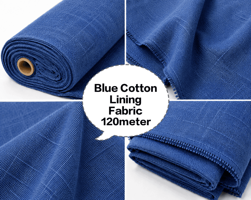 Blue Cotton Lining Fabric (Bada Panna), Blue Cotton Lining Fibre (Bada Panna), Blue Lining Cloth (Bada Panna), Soft Blue Cotton Lining (Bada Panna), Blue Garment Lining Fabric (Bada Panna) view 2