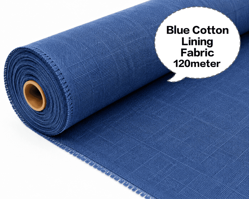 Blue Cotton Lining Fabric (Bada Panna), Blue Cotton Lining Fibre (Bada Panna), Blue Lining Cloth (Bada Panna), Soft Blue Cotton Lining (Bada Panna), Blue Garment Lining Fabric (Bada Panna) view 3