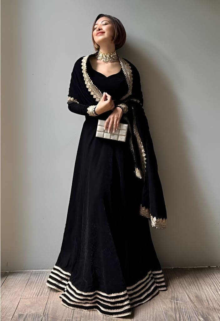 Black Green Lehenga Choli Readymade Stitched For Wedding Women Party Skirt Ready To Wear view 2