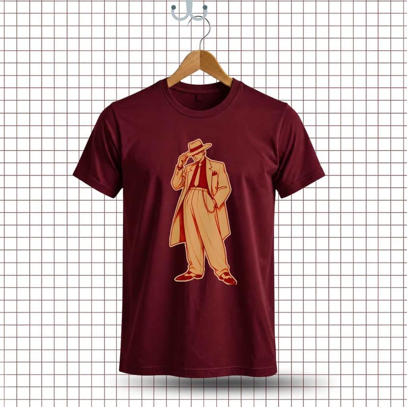 Trishoolin Gentleman Dancing Music & Dance Theme T-Shirt | Design 70012MB | Cotton Regular Fit | Crew Neck / Round Neck Half Sleeve | Pack of 1
