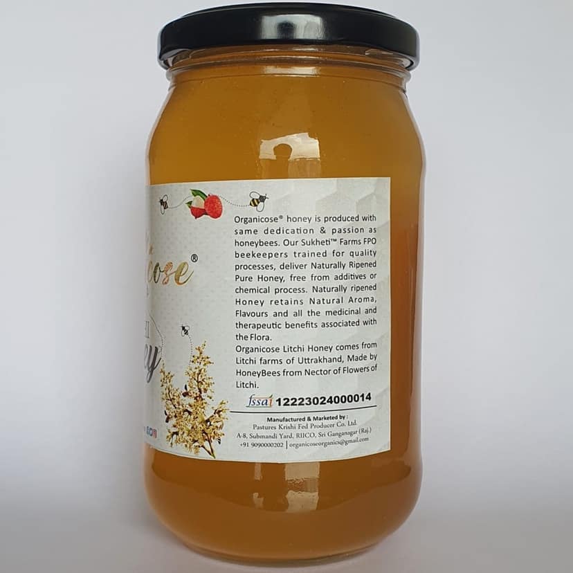 Organicose Litchi Honey 500gms view 2