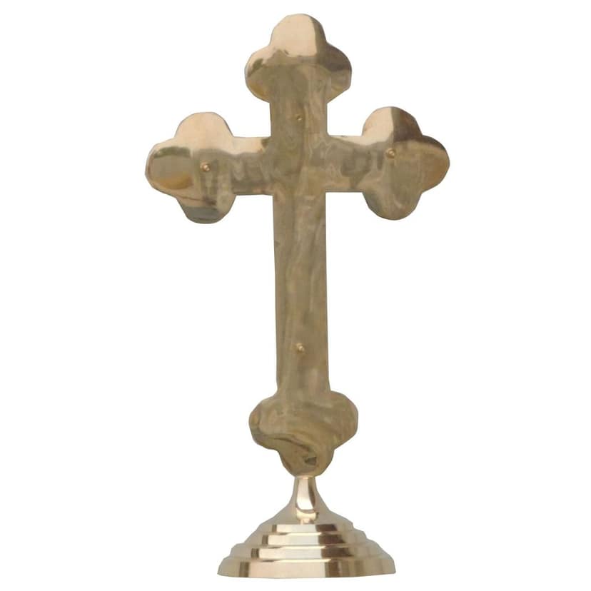 Brass Decorative Showpiece Jesus On Cross ? Handmade Religious Wall Hanging D?cor Item, Height : 19 Inch (FMAS377 F) view 3