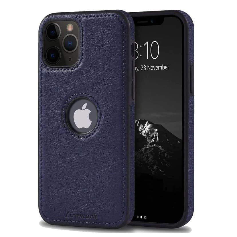LIRAMARK PU Leather Flexible Back Cover Case Designed for iPhone 11 Pro