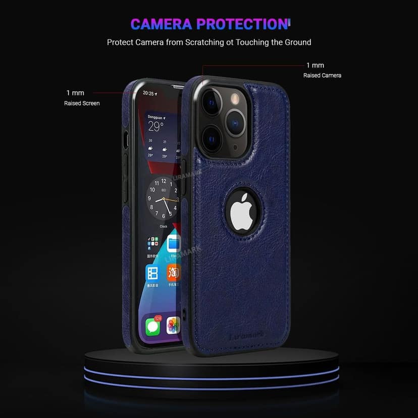 LIRAMARK PU Leather Flexible Back Cover Case Designed for iPhone 11 Pro view 5