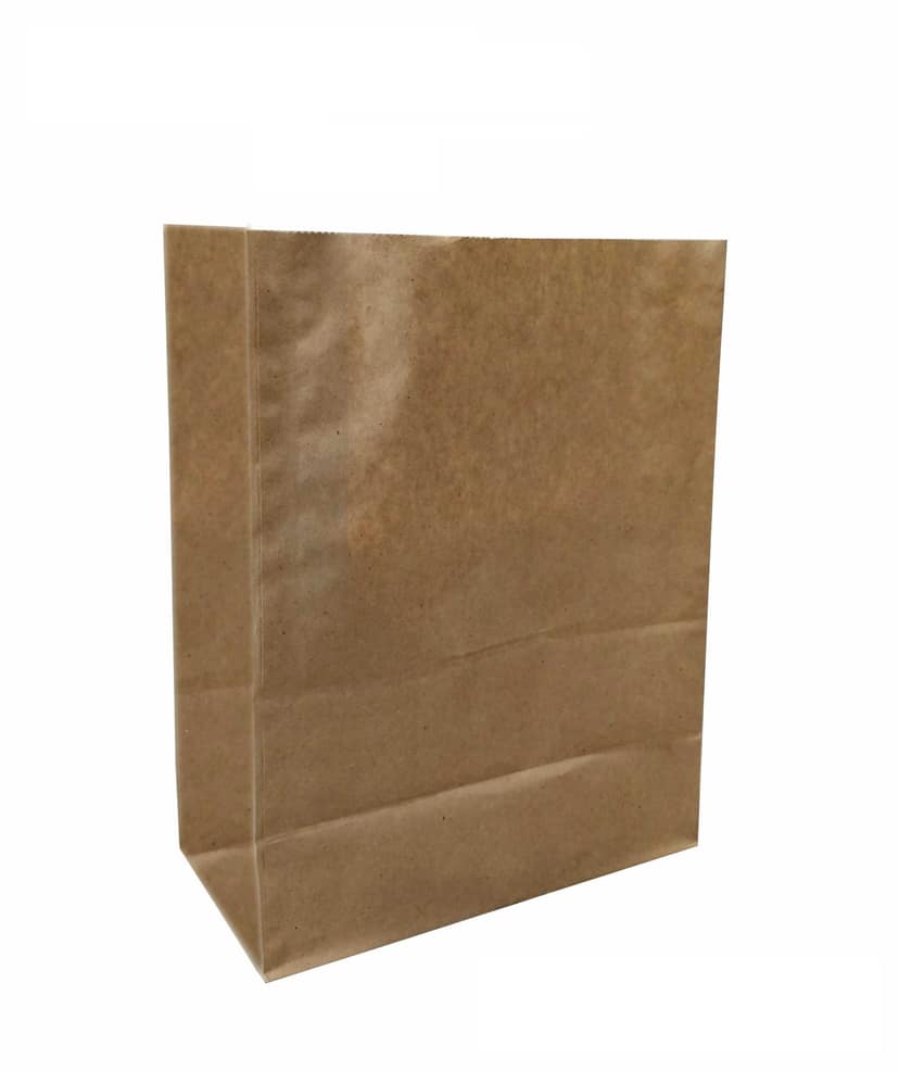 Eco-friendly Brown Multi-purpose Paper Carry Bags For Grocery, Food Packing, Restaurant Take Away, Cloud Kitchen Delivery, Fruits & Vegetables, Without Handles (Size: 12 x 9 x 5 inch) - 100
