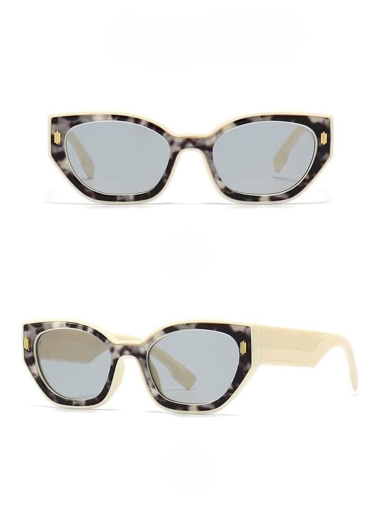 Eyenaks Designer Cat Eye Sunglass For Women | UV400 Protection | Stone Pattern | Durable Metal Hinges | Pack of 1 (Black) view 3