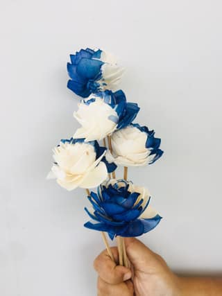 Midnight Blue Sola Flower (5pcs)