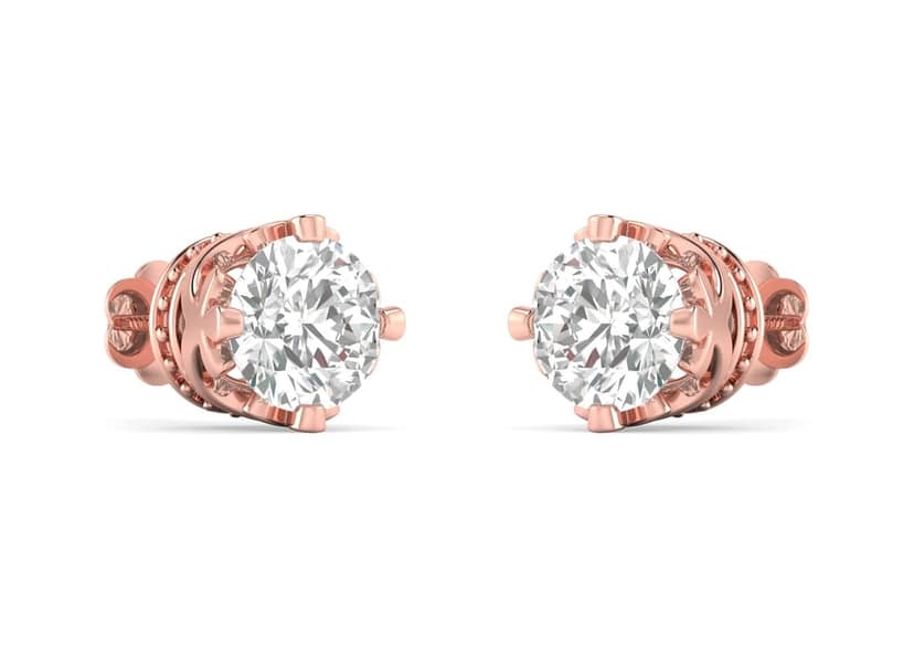 Coronet Solitaire Studs view 3