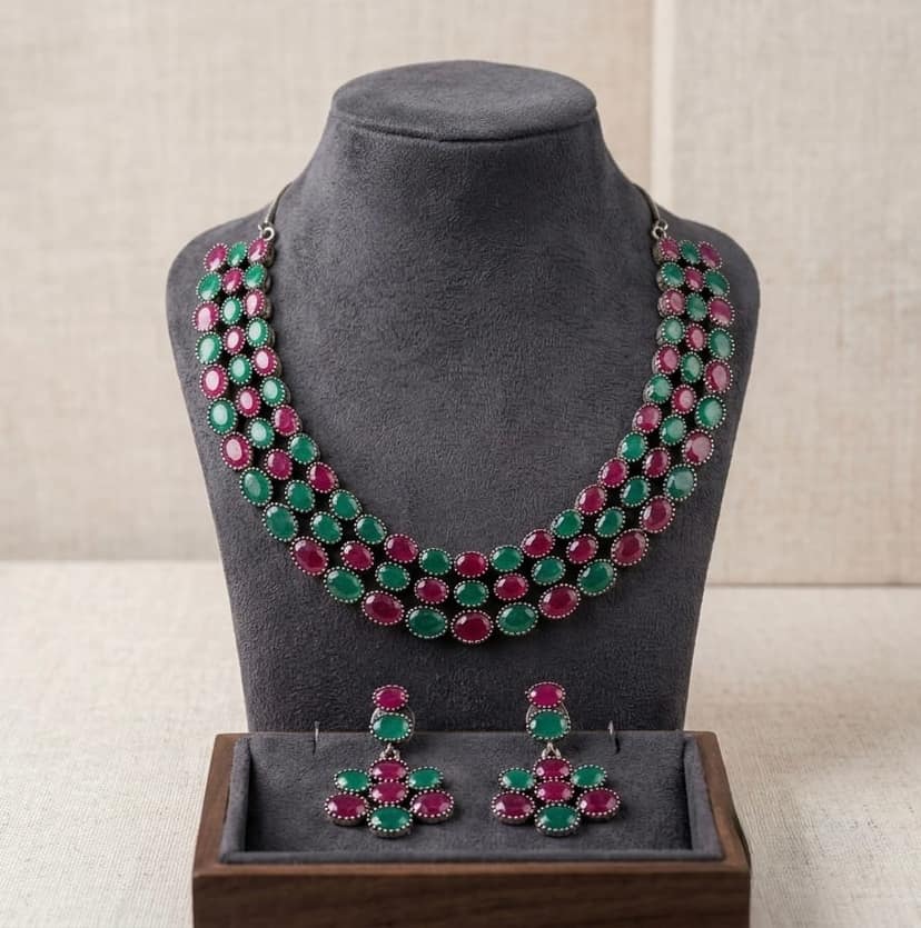 Glamvila Royal Mosaic Jewellery Set view 2