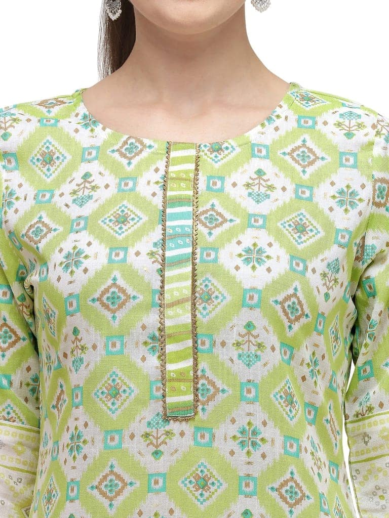 SHOPPING QUEEN Women Rayon Kurta Pant Set view 6