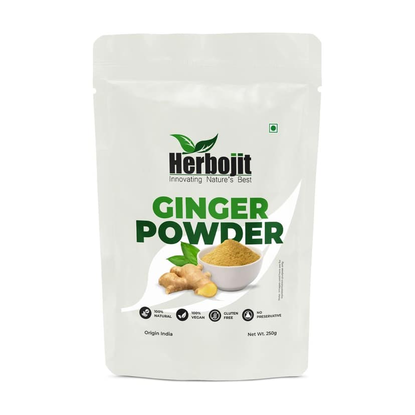 Herbojit Ginger Powder | 100% Natural, Vegan, Gluten-Free | No Preservatives | Pure & Authentic Ground Ginger Spice - 200g | Indian Origin view 2