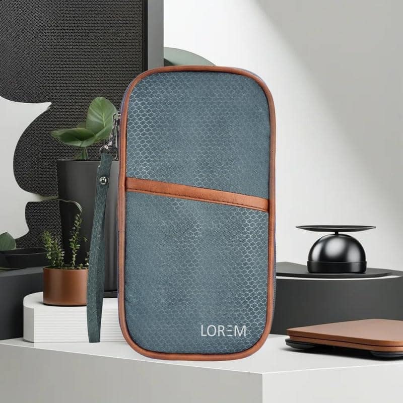 LOREM Deluxe Family Passport Wallet: Organize Credit, Debit Cards, Tickets, Coins, and More with Removable Hand Strap view 2