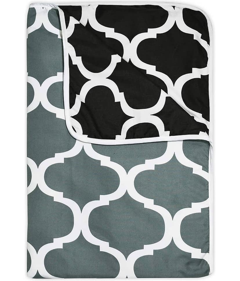 DIVINE CASA Single Polyester Black Abstract Dohar view 2