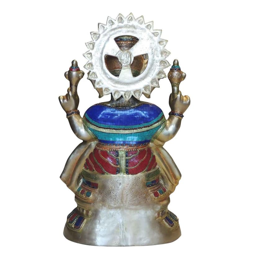 Brass Ganesh Ji Statue Idol (BSMAS1348 G) view 3