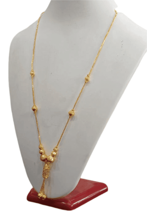 Gold Plated Long Chain Necklace for Women view 3