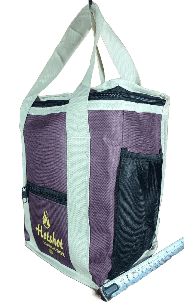 HotShot Insulated Lunch Bag with Zip Closure and Front Pocket, Purple view 3