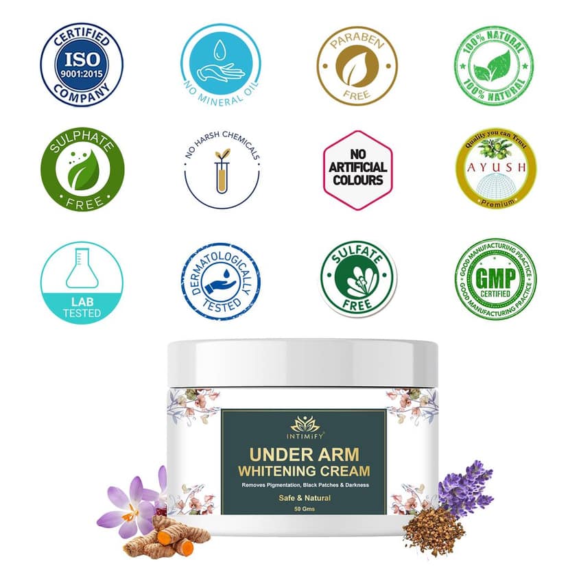 Intimify Underarm Whitening Cream For Dark Underarms, Underarm Whitening, Spot Removal, 50 g view 6