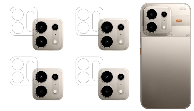 ISAAK Back Camera Lens Protector compatible for Realme P4s (Pack of 4)