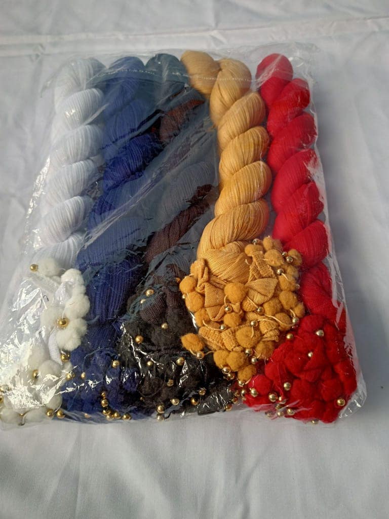 Set of 5 Dupatta With Latkans view 2