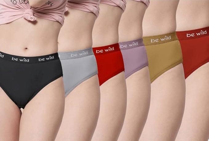 BEWILD Women's Strechable Anti Microbial Micromodal Hipster Panty Pack of 3,6 view 3