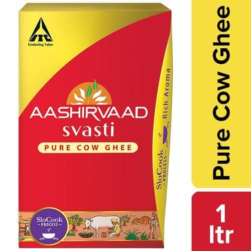 Aashirvaad Svasti Cow Ghee/Tuppa, 1 L Pet Pack