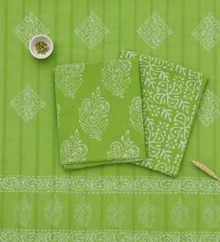 Handcrafted Batik Print Unstitched 3-Piece Cotton Suit Set