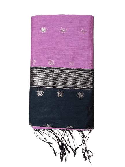 Kalyani Cotton Saree for Women | Soft Pure Cotton Saree with Blouse Piece | Traditional Daily Wear Handloom Style Saree | Lightweight Breathable Cotton Saree for Office, Casual & Festive Wear | with blouse view 3
