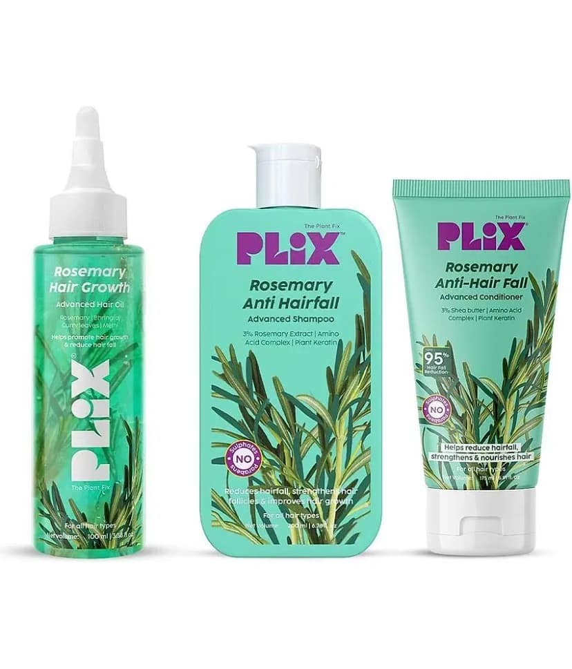 The Plant Fix Plix Rosemary Hair Growth Advanced Combo for Reducing Hair Loss & Breakage (3 Items in the set)