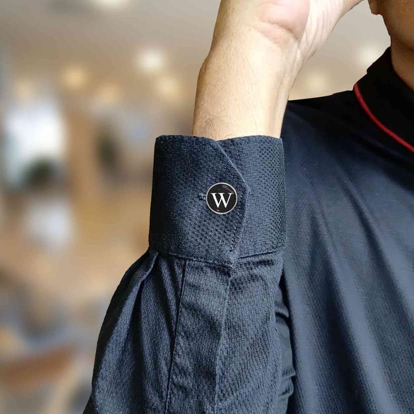 The Smart Buttons - Shirt Button Cover Cufflinks for Men - Personalized Initials - W view 4