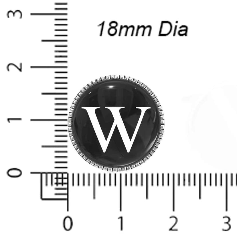 The Smart Buttons - Shirt Button Cover Cufflinks for Men - Personalized Initials - W view 6