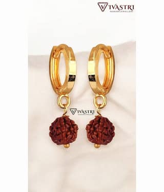 VIVASTRI Golden Huggies Earrings ( Pack of 1 )