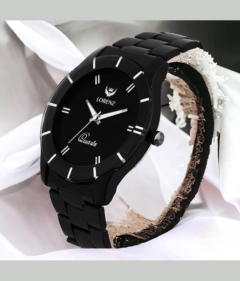 Lorenz Black Metal Analog Couple's Watch view 2
