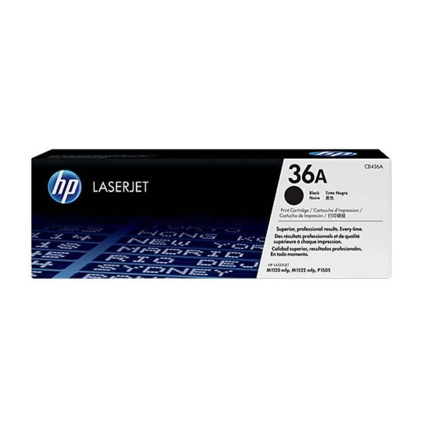HP 36A Black Original LaserJet Toner Cartridge (CB436A) view 3
